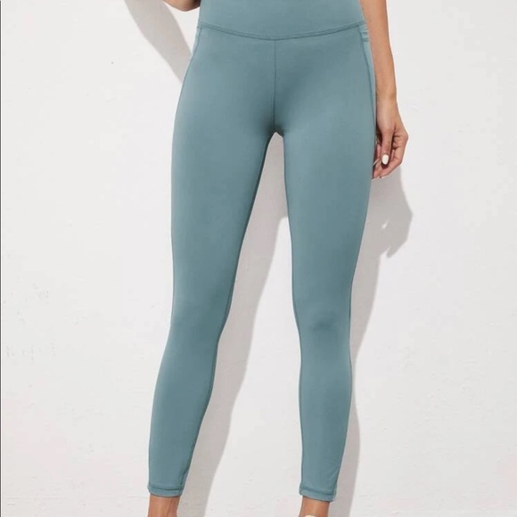 SHEIN Blue Mesh Leggings with Pockets - Picture 4 of 9